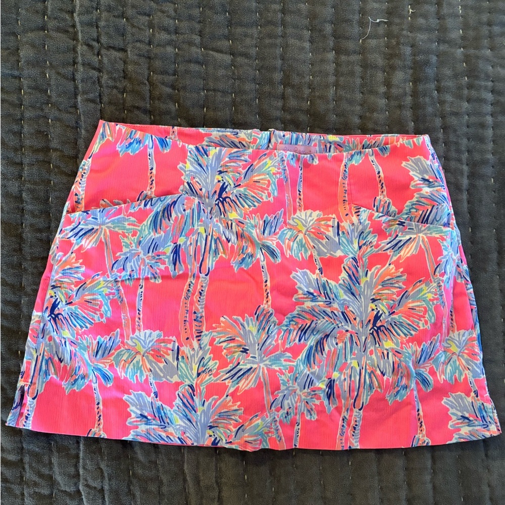 Lilly Pulitzer Pink and Blue Palm Skirt